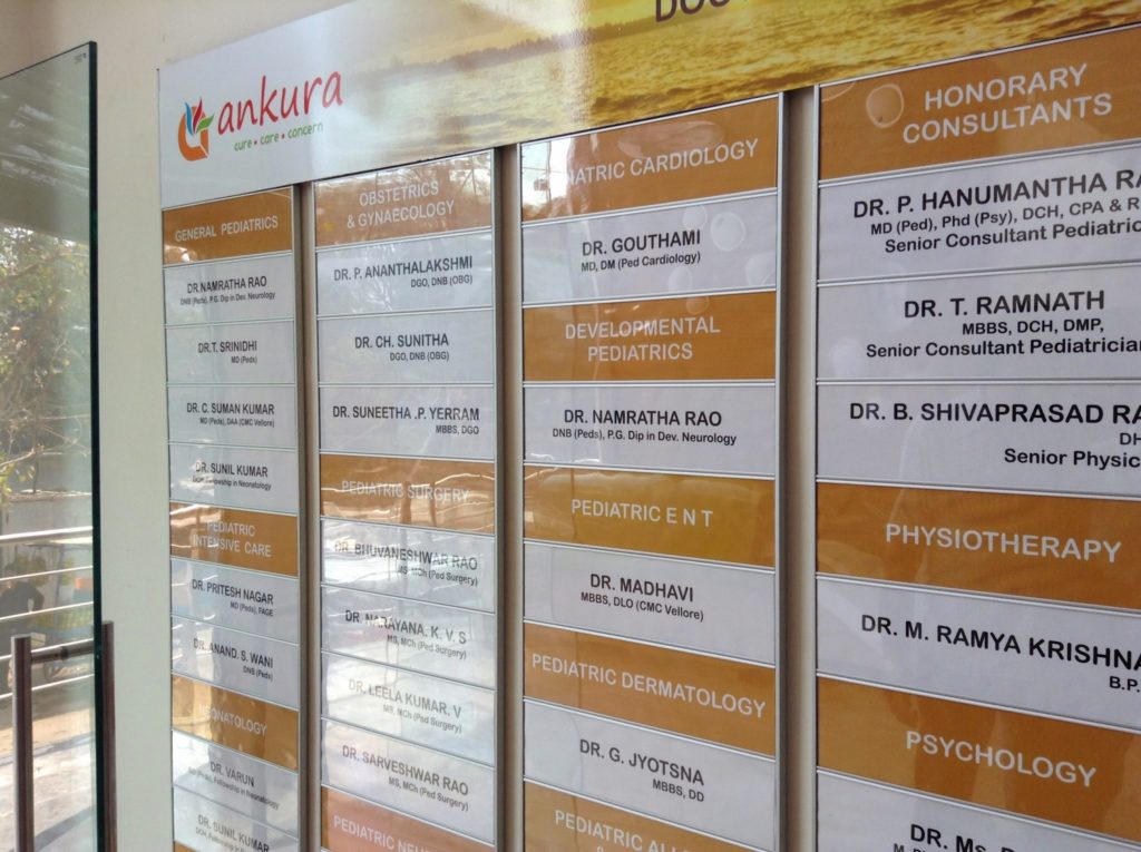 ANKURA Hospital Sign Board Hyderabad