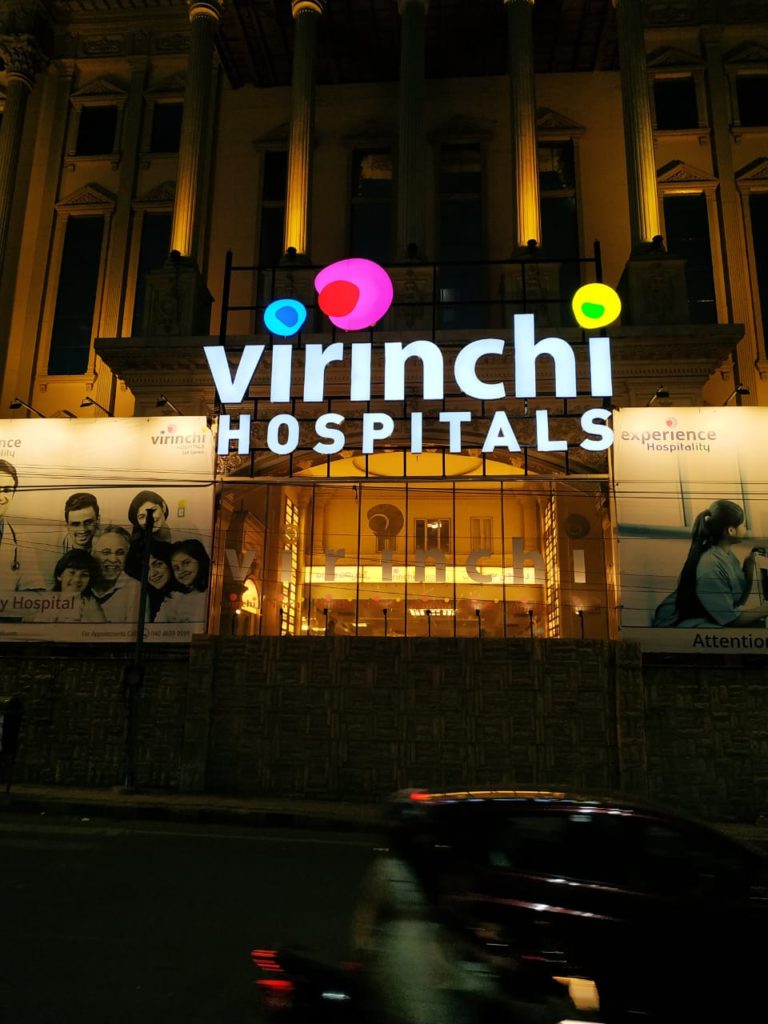 Virinchi Hospital LED Sign Boards Hyderabad